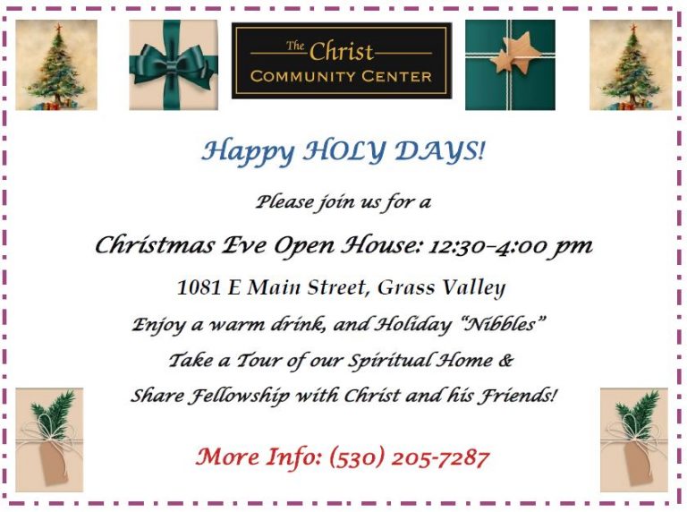invitation to our christmas eve open house